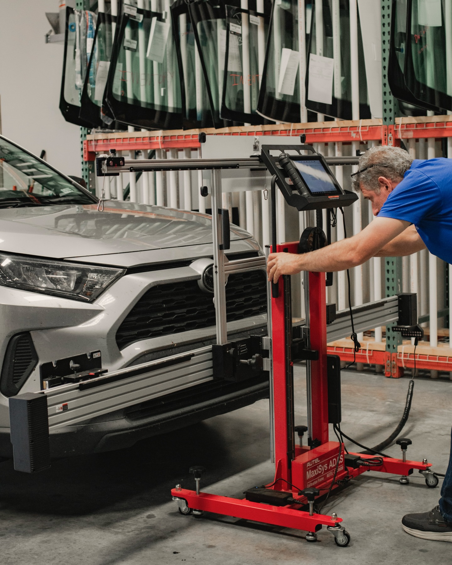 Autel ADAS recalibration system on Toyota RAV4 at Generations Auto Glass North Little Rock